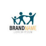 Family, friends and Kids Design Element, Illustration of people as icon symbols. Family Logo and design elements.